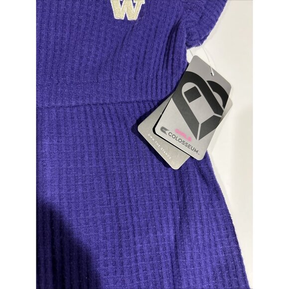 NEW Washington Huskies Colosseum Athletics Waffle Weave Girls Romper 6-12 Mos. - Picture 3 of 11
